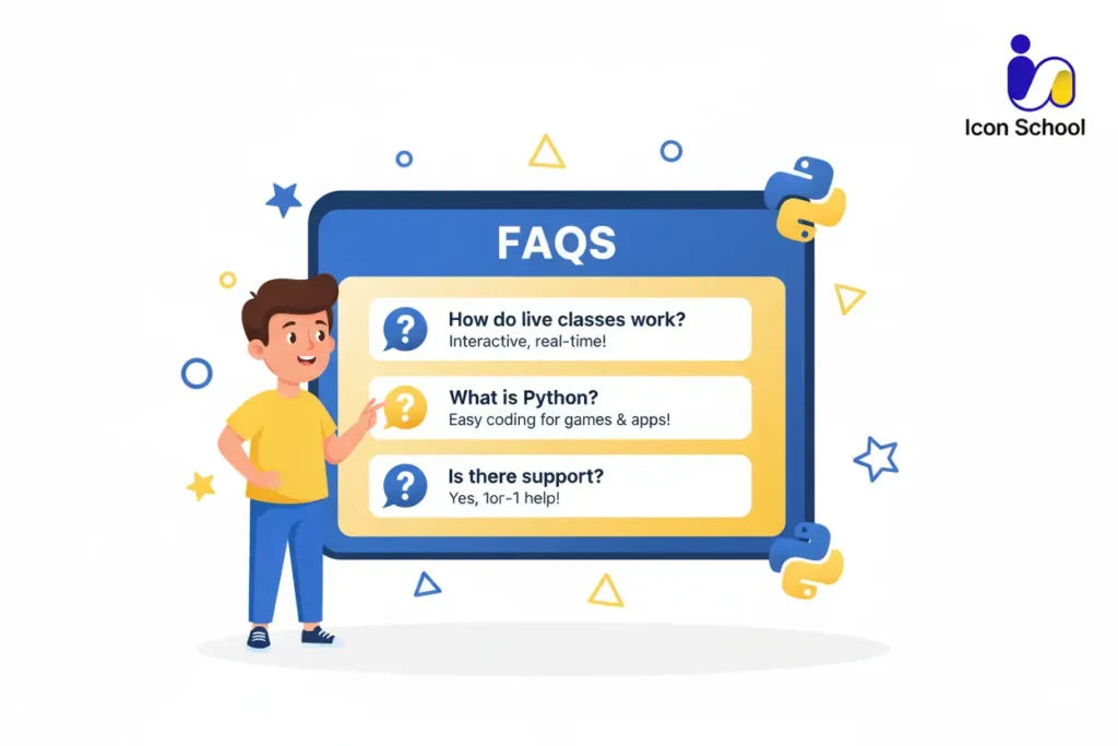 A parent is looking for answers to frequently asked questions about teaching programming to their children.